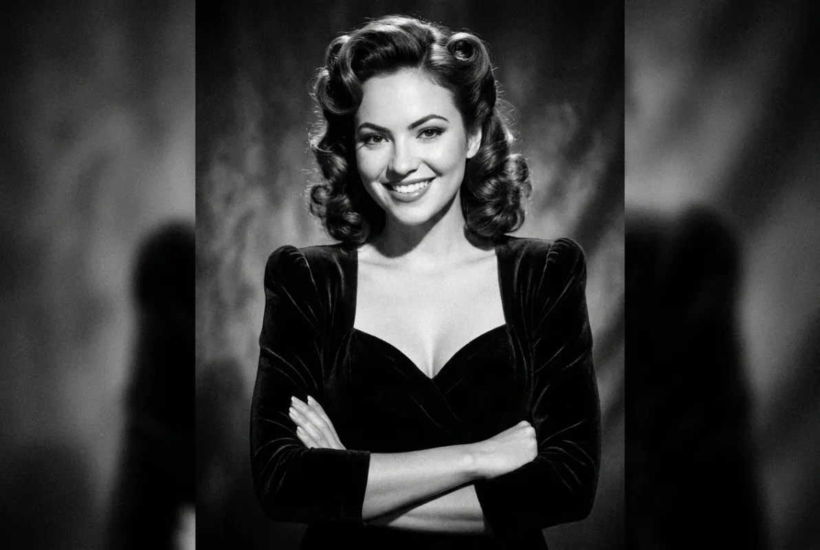 AI photo transformation: vintage Hollywood glamour